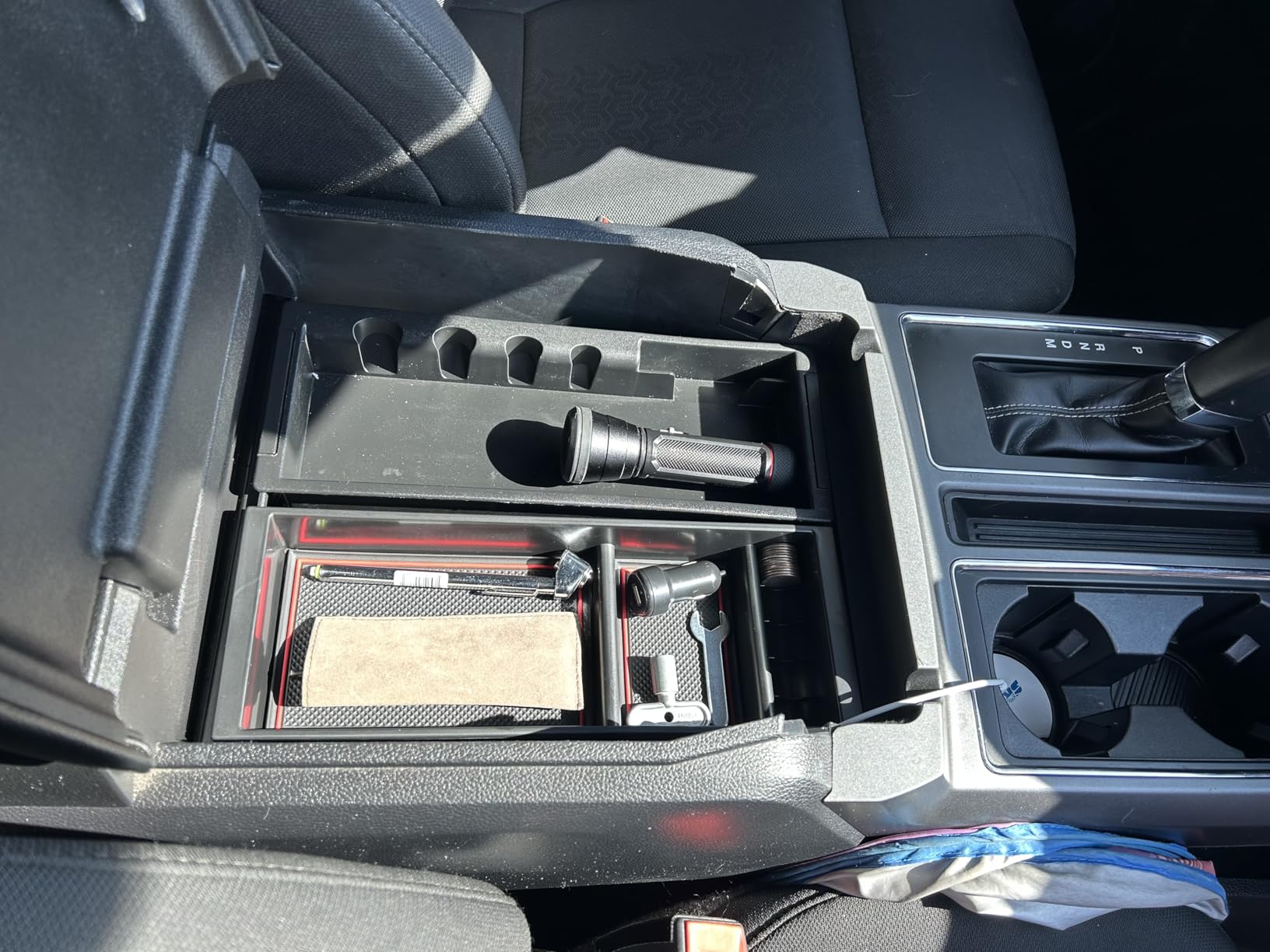 PIMCAR Compatible with Ford 2015-2020 F150, 2017-2022 F250 F350 F450, 2018-2024 Expedition Center Console Organizer Insert Tray Pallet Storage Accessories (Work Great with The Factory Tray)-One Piece customer photo 1