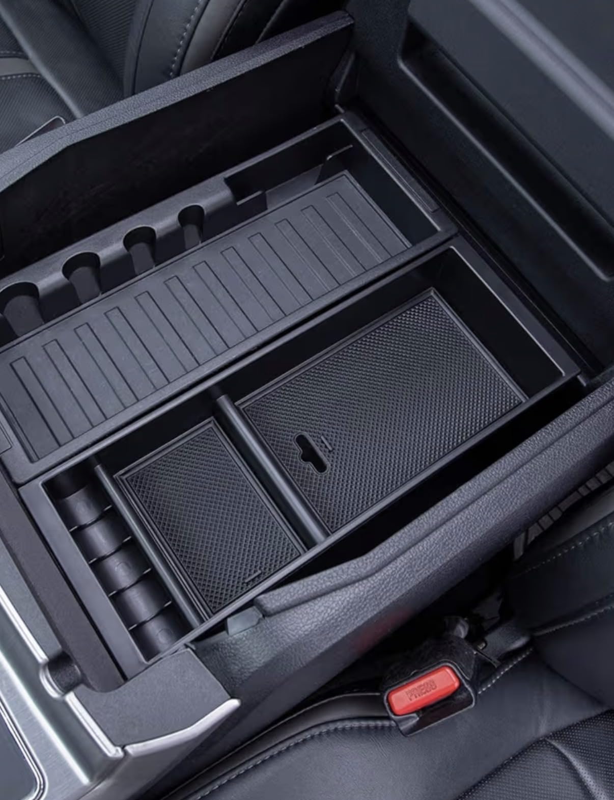 PIMCAR Compatible with Ford 2015-2020 F150, 2017-2022 F250 F350 F450, 2018-2024 Expedition Center Console Organizer Insert Tray Pallet Storage Accessories (Work Great with The Factory Tray)-One Piece customer photo 2