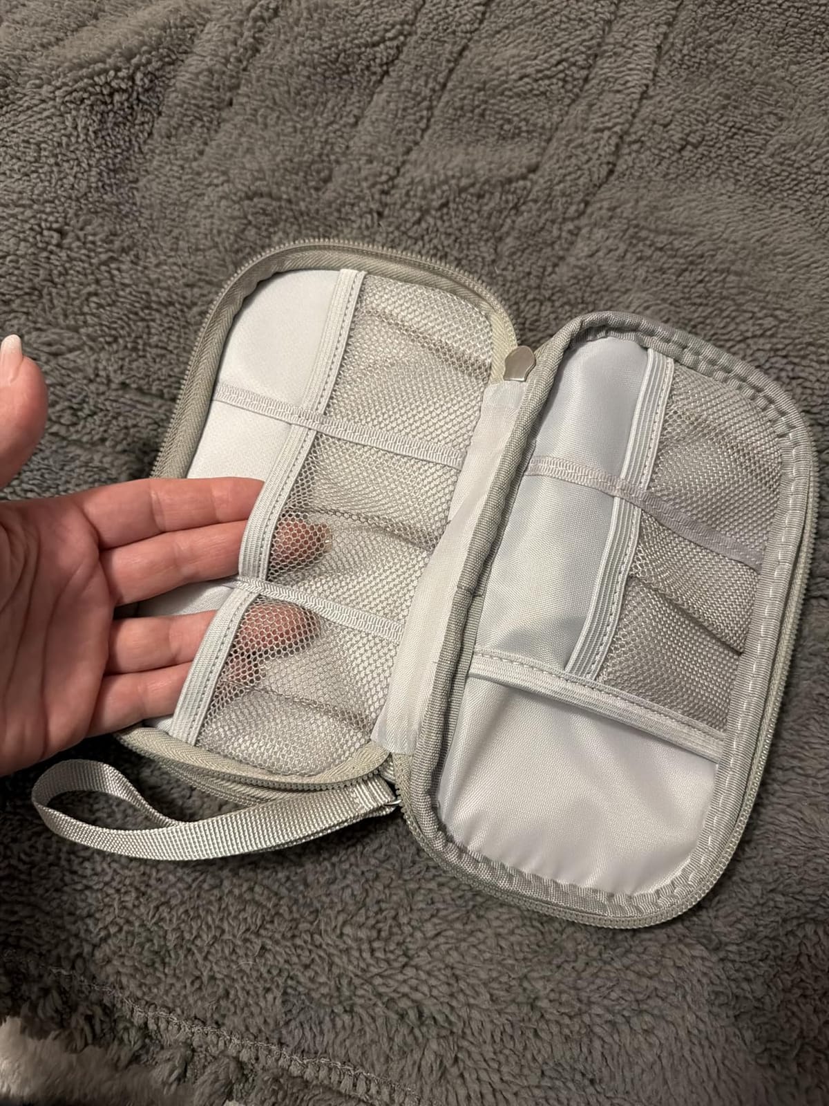 FYY Travel Cable Organizer Pouch Electronic Accessories Carry Case Portable Waterproof Double Layers All-in-One Storage Bag for Cord, Charger, Phone, Earphone Black customer photo 1