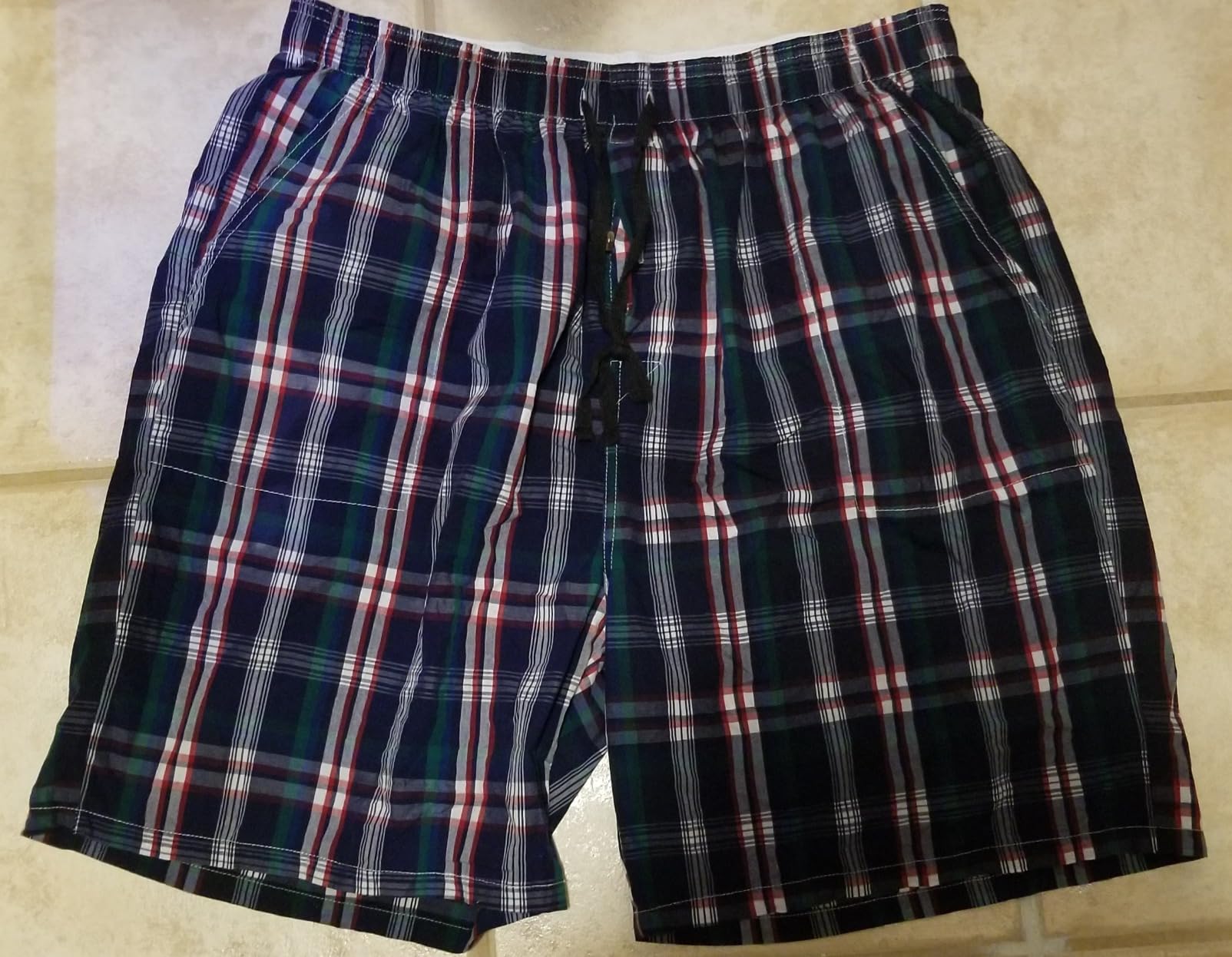 MoFiz Men's Plaid Pajama Shorts 3-Pack Woven Cotton Sleep & Lounge Shorts, Lightweight PJ Bottoms with Pockets & Button Fly customer photo 2