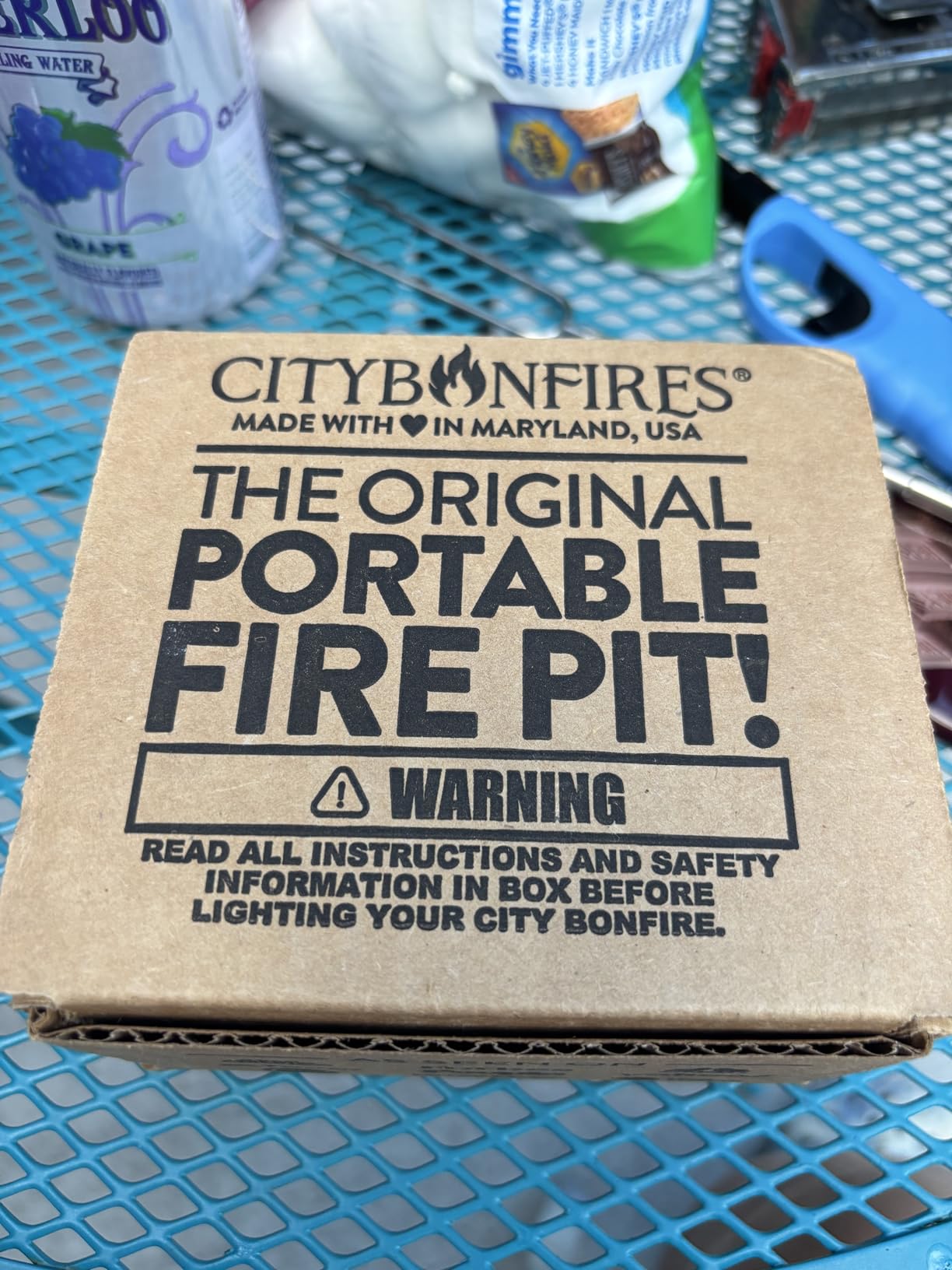 City Bonfires Portable Fire Pit - Mini Fire Pit, Table Top Firepit, No Wood, No Embers, 3-5 Hours of Burn Time - Food Safe for Smores - Lightweight, Emergency Heat, Camping Stove (2-Pack) customer photo 1