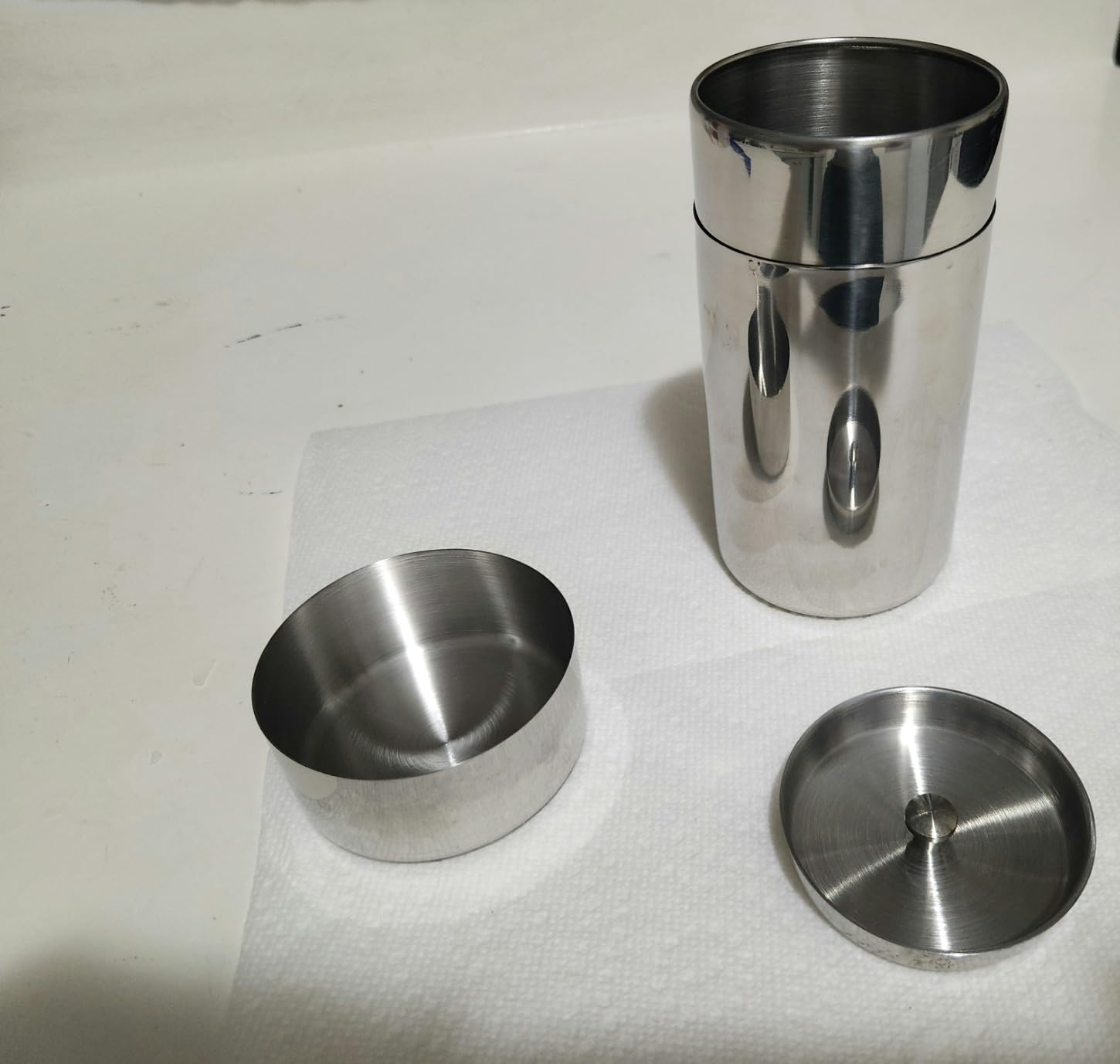 Tyenaza Tea Canister, Double Seal Stainless Steel Tea Tin Canister with Airtight Double Lids for Loose Tea Coffee Candy Herbs and Spices Storage customer photo 2