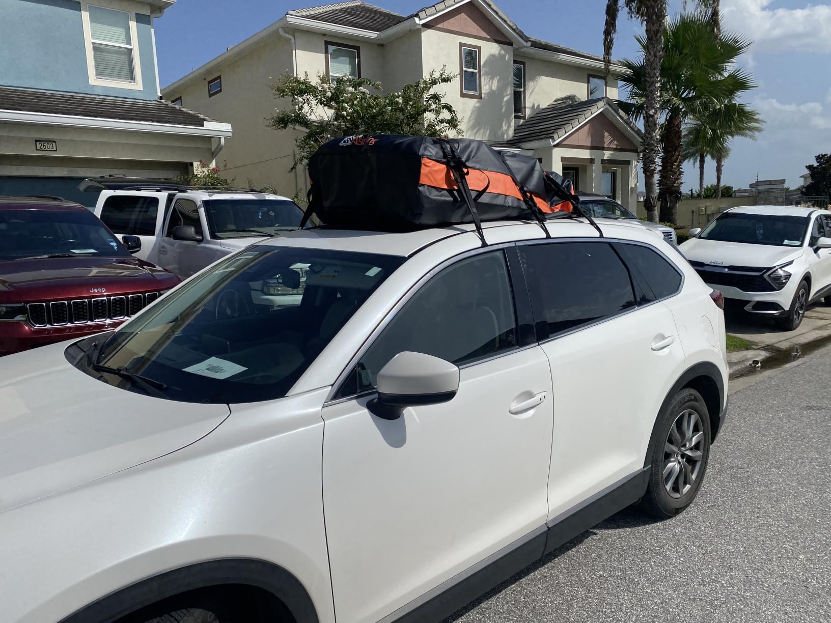 Car Rooftop Cargo Carrier Bag, 21 Cubic Feet 100% Waterproof Heavy Duty 840D Car Roof Bag for All Vehicle with/Without Racks customer photo 1