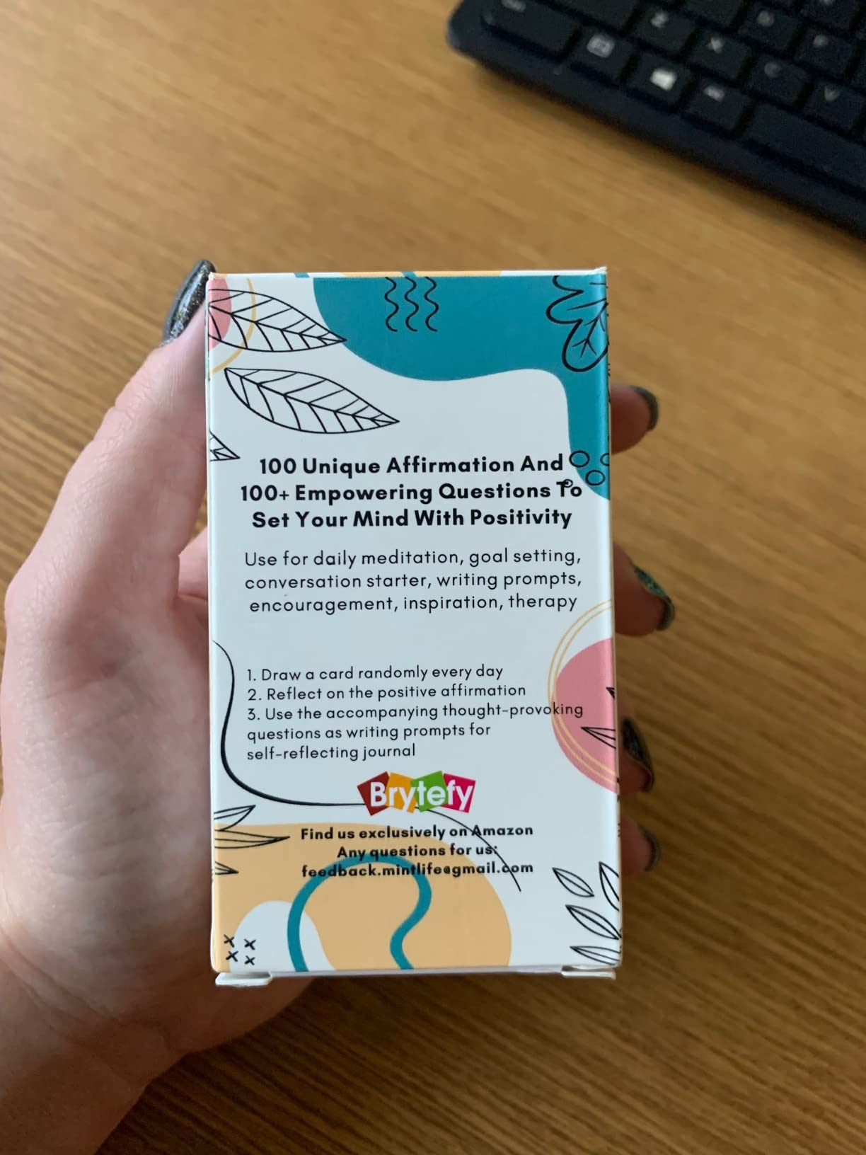 100 Affirmation Cards for Women and Men With 150+ Thought-Provoking Questions, Unique Affirmation cards for stress Relief, Meditation and Self Care Gift For Women and Men customer photo 2