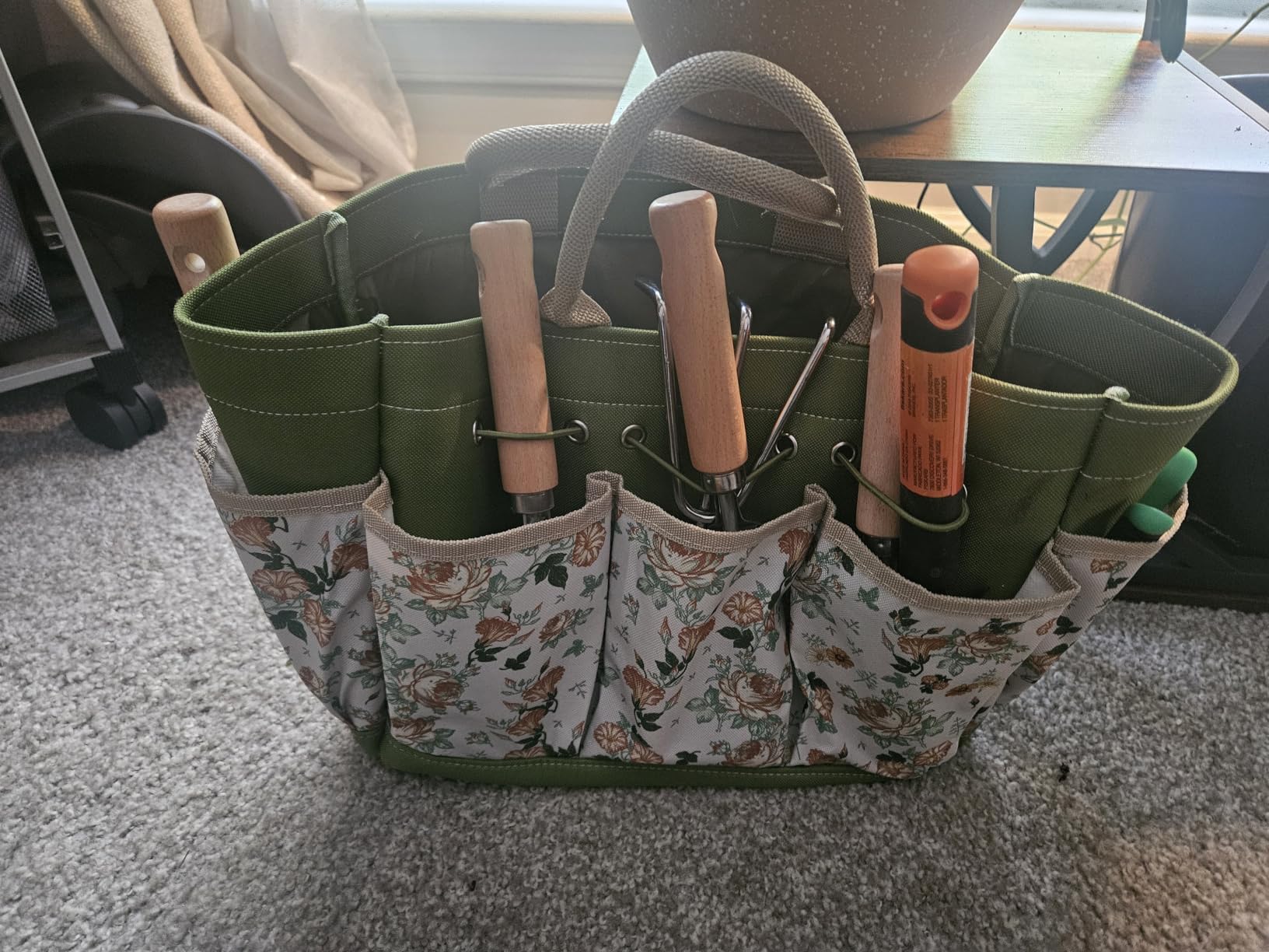 Heavy Duty Gardening Tools with Handbag, Gardening Gifts for Women | Rust-Resistant Steel Garden Tool Sets for Women, Men, Durable, Ergonomic Wooden Handle, Idea for Planting Work customer photo 2