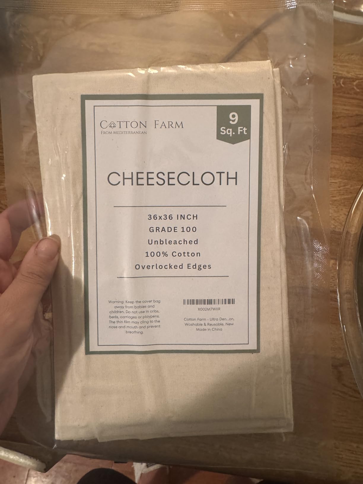 Cotton Farm Nut Milk Bag & Cheese Cloth Bag (Ultra Dense), XL 14 × 14 Inch, 100% Unbleached Cotton Cheesecloth for Precise Food Straining, Washable & Reusable customer photo 2
