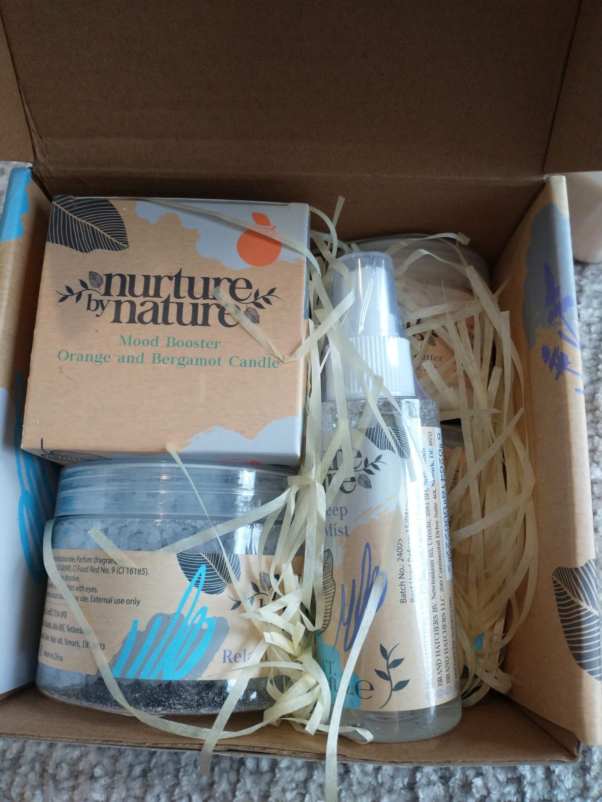 Nurture by Nature Self Care Gifts for Women - Spa Gift Baskets for Women & Relaxation Gifts | At Home Spa Kit | 6 Piece Bath Set with Pillow Spray, Candle, Bath Bomb & Bath Salts customer photo 2