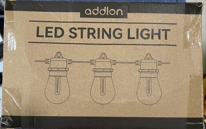 addlon 50FT LED Outdoor String Lights with Edison Shatterproof Bulbs, Weatherproof Strand, Commercial Grade Patio Lights, Decorative for Garden or Patio, Black customer photo 1
