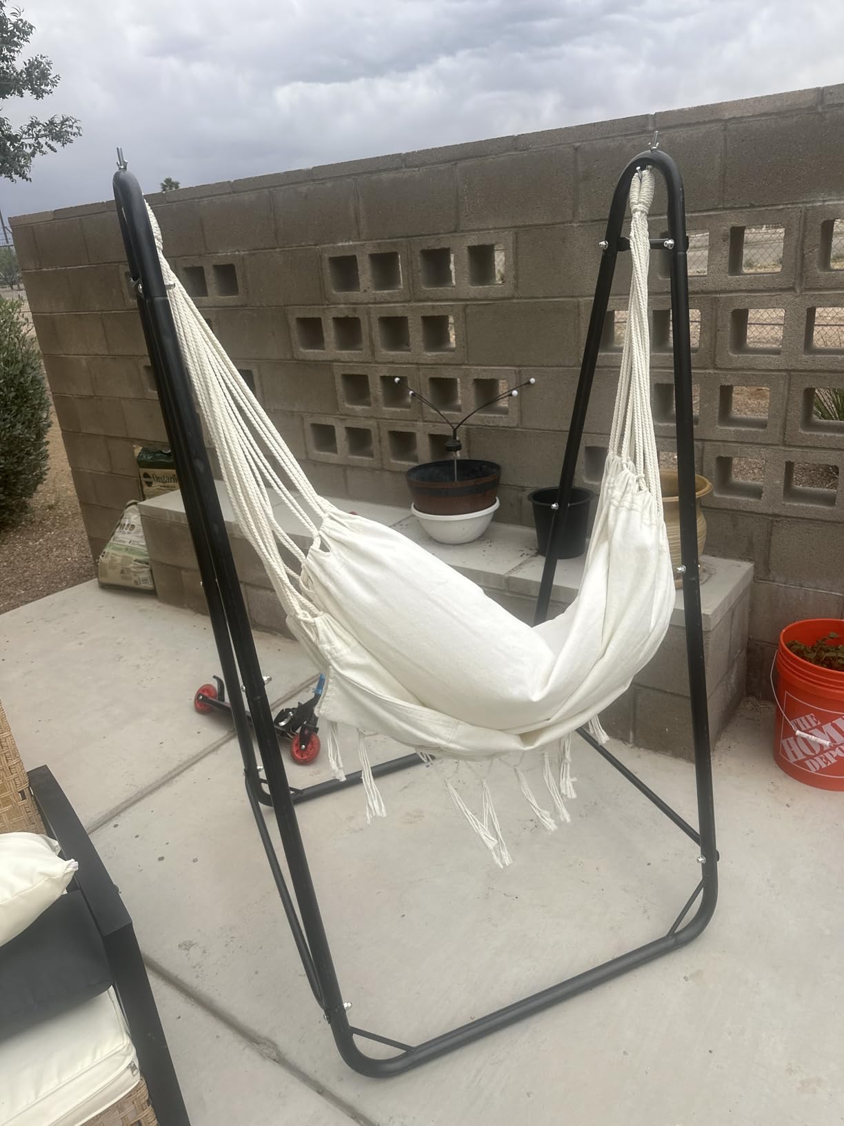 TOREVISIOR Hammock Chair with Stand, 350 lbs Swing Chair for Indoor Outdoor customer photo 2