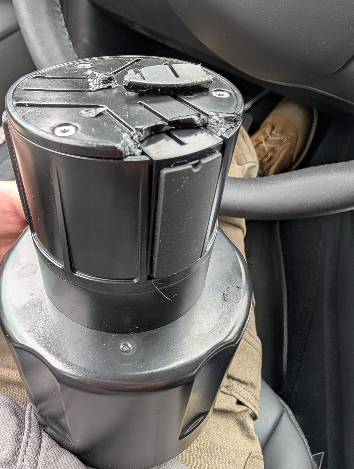 Car Cup Holder Expander (Long Base) - Adjustable Expandable Insert Extender, Automotive Adapter Holds Hydro-Flask, Yeti, Nalgene, Large (32 40 oz) Water Bottles, Big Drinks - Universal customer photo 2