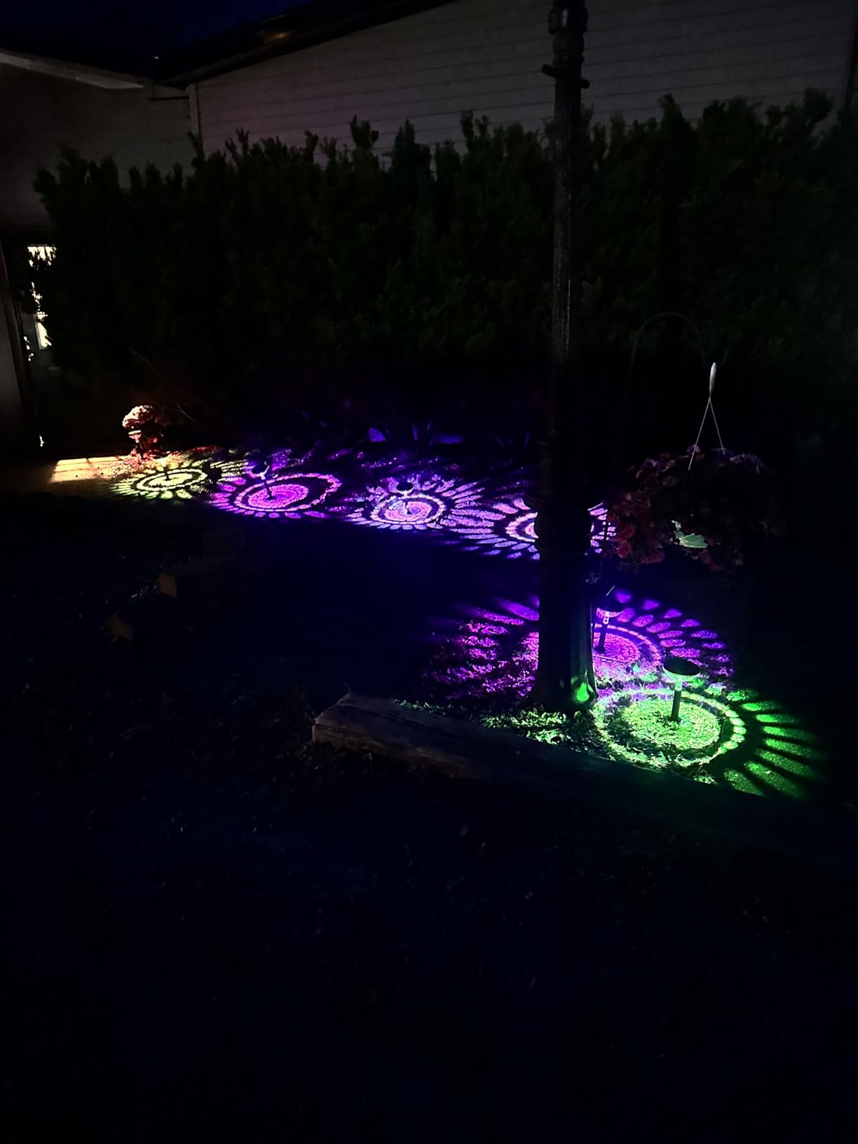 Nupostai 8 Pack Solar Pathway Lights, Multicolor & Warm White LED, IP67 Waterproof, Outdoor Garden Yard Lawn Landscape Decorative customer photo 1