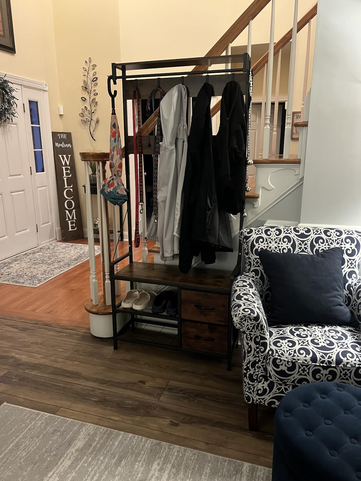 Lulive Hall Tree with Bench and Shoe Storage, 31.5” Coat Rack Freestanding customer photo 2