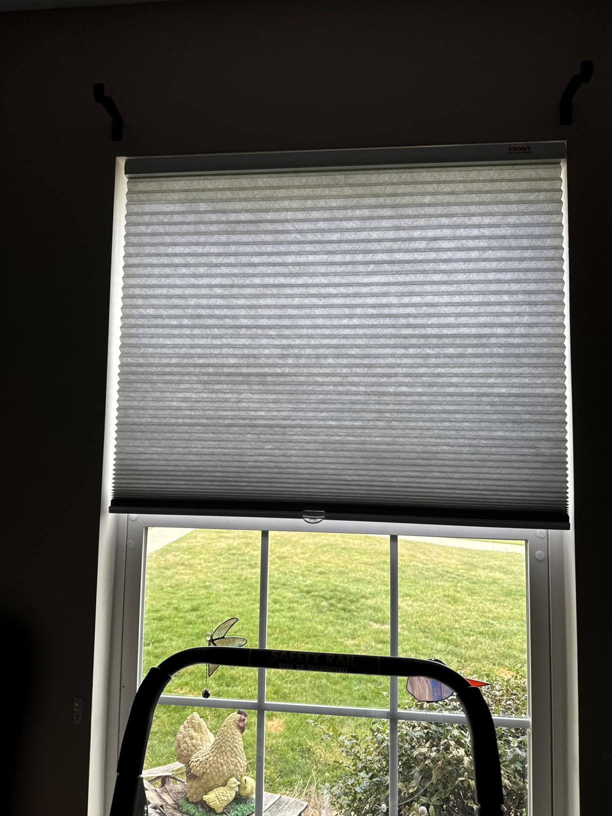 Cordless Cellular Shades, Blackout Room Darkening Black Out Honeycomb Blinds for Indoor Windows Bedroom, Pull Down Pleated Accordion Blind Easy Install, Shade Size 34