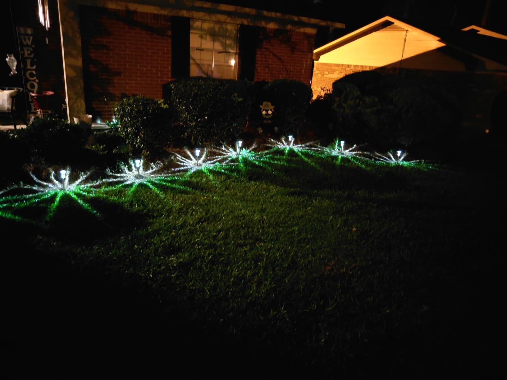 DenicMic Solar Lights Outdoor Waterproof 10 Pack Pathway Lights Cool White | Stake Lights for Yard Garden Driveway Walkway Outside Landscape Path Lights, Auto On/Off 6000K LED, Stainless Steel Pole customer photo 1