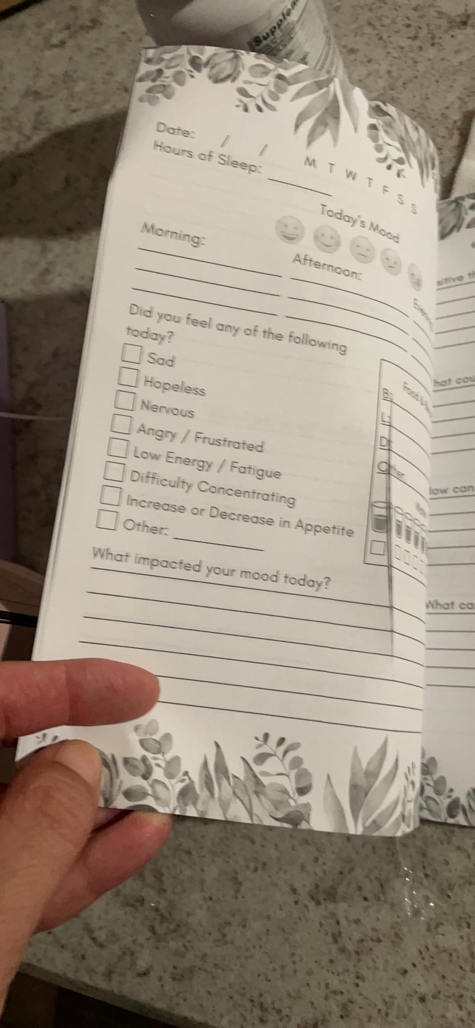 One Day At A Time: Mood Tracking Journal: Daily Wellness and Mental Health Prompt Journal, Diary & Tracker for Women and Teens customer photo 2