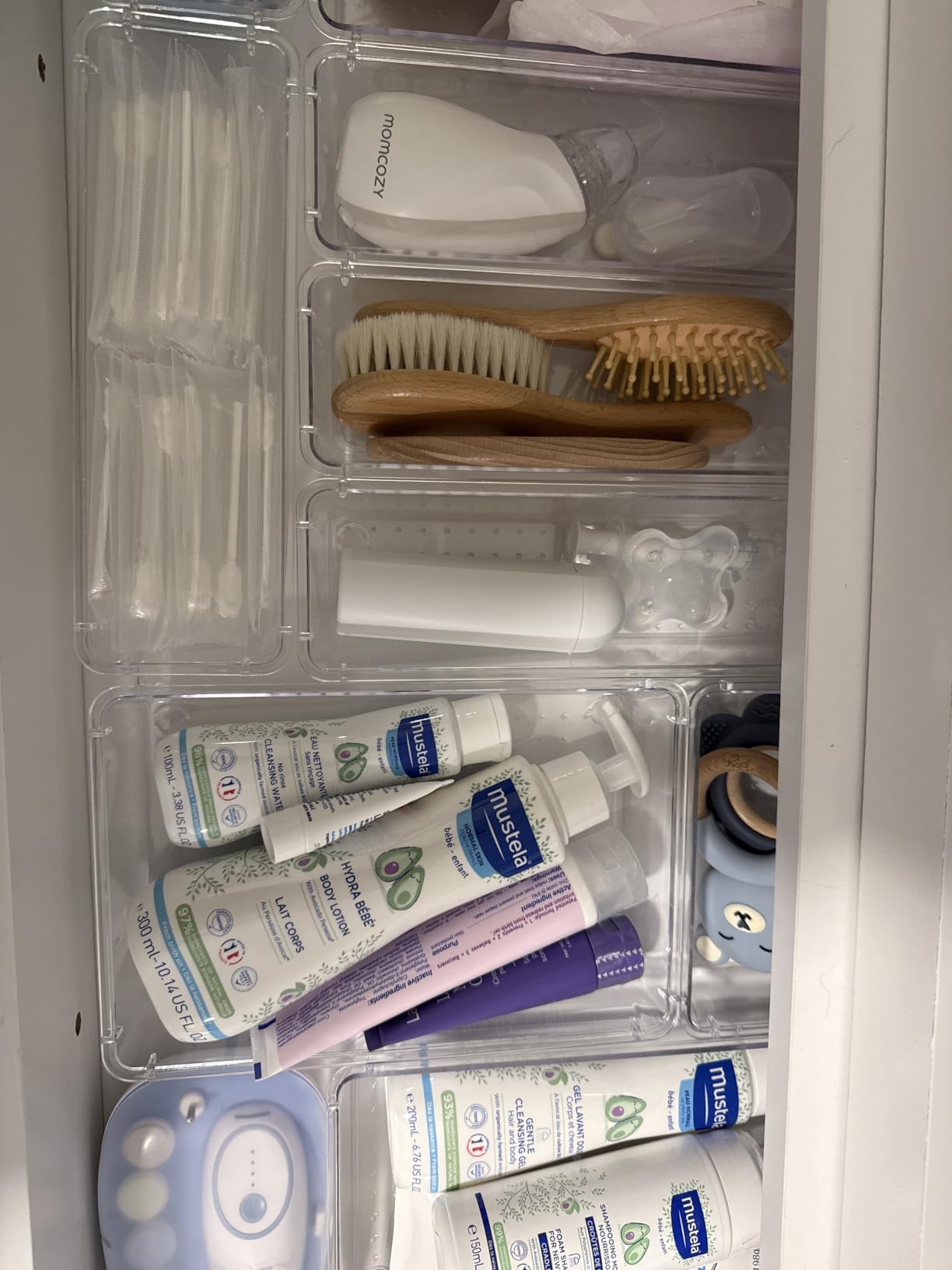 WOWBOX 25 PCS Clear Plastic Drawer Organizer Set, 4 Sizes Desk Drawer Divider Organizers and Storage Bins for Makeup, Jewelry, Gadgets for Kitchen, Bedroom, Bathroom, Office customer photo 1