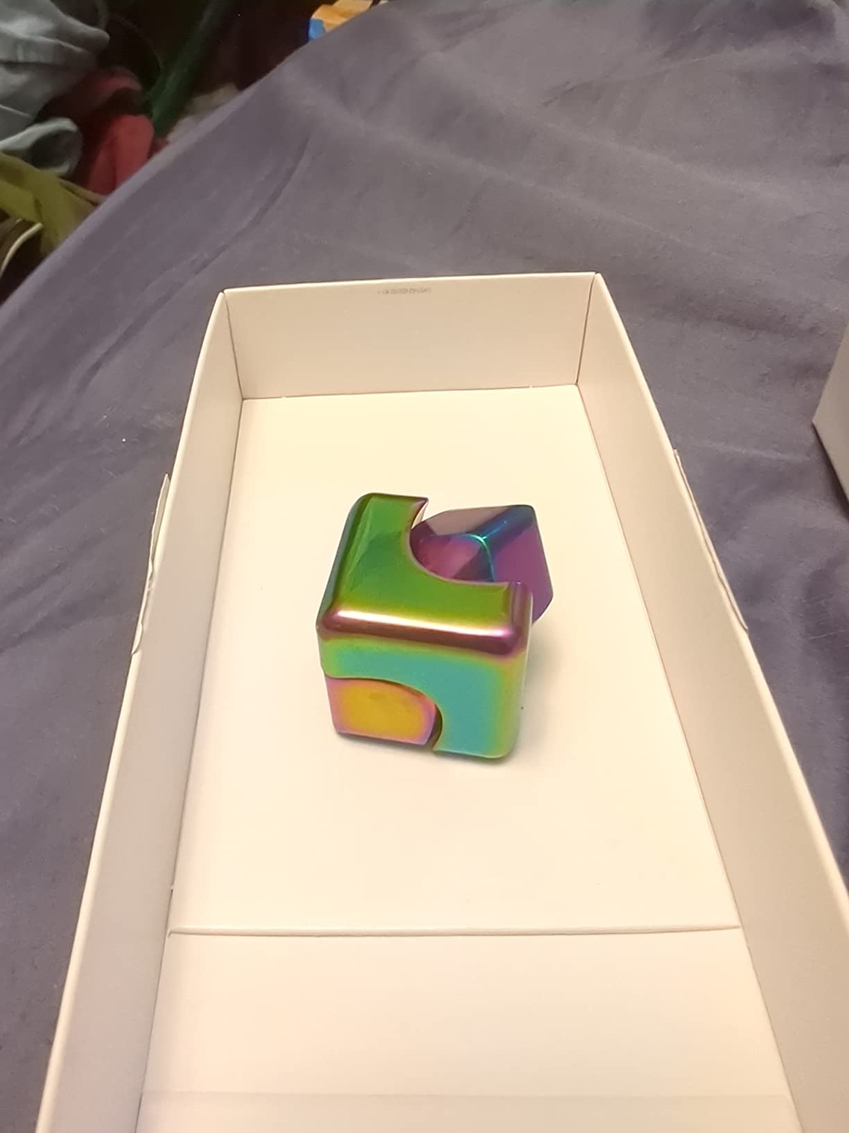 Fidget Spinner Toys Cube Adults Metal Fidgets Cool Stuff Desk Gadgets Office Toy for Teen Boy Small Anxiety Figette Sensory Toy ADHD Tool Fingears Figet Stress Gifts Easter Basket Stuffers Teen Boys customer photo 2