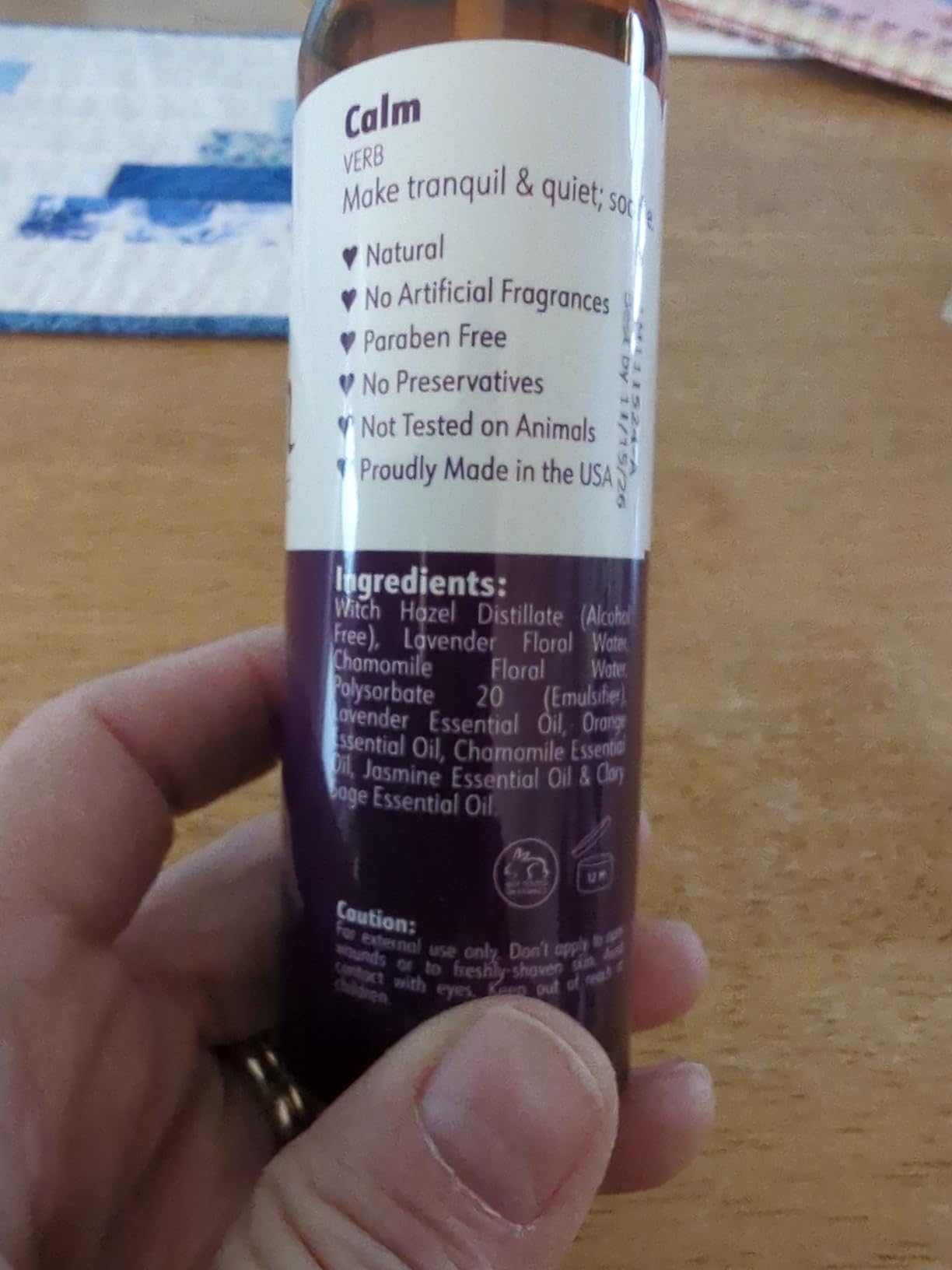 Calm Aromatherapy Mist with Lavender & Chamomile Essential Oil. Natural Sleep & Pillow Spray, Room & Linen Mist. Lavender Spray Air Freshener for Relaxation & Sleep - Brookethorne Naturals customer photo 2