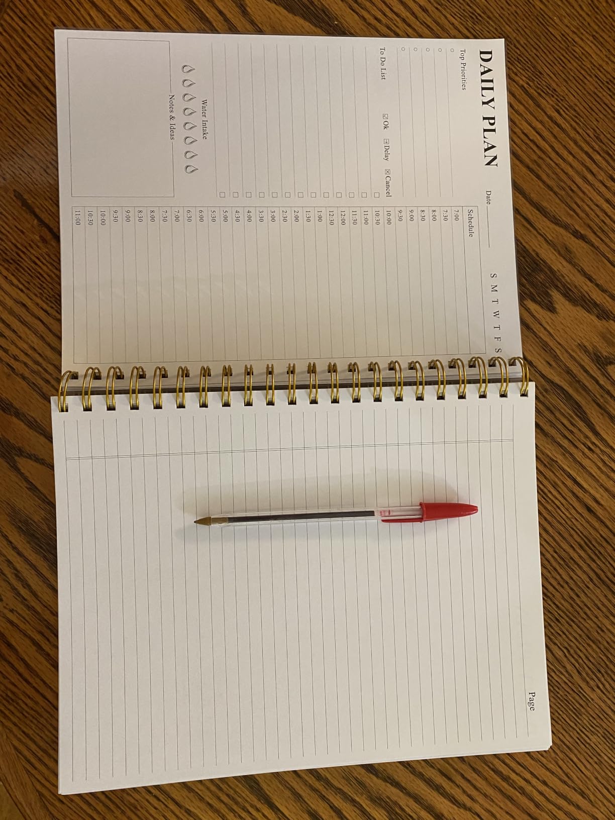 Daily Planner Undated - A5 To Do List Notebook Hourly Schedules, Spiral Appointment Planner customer photo 1