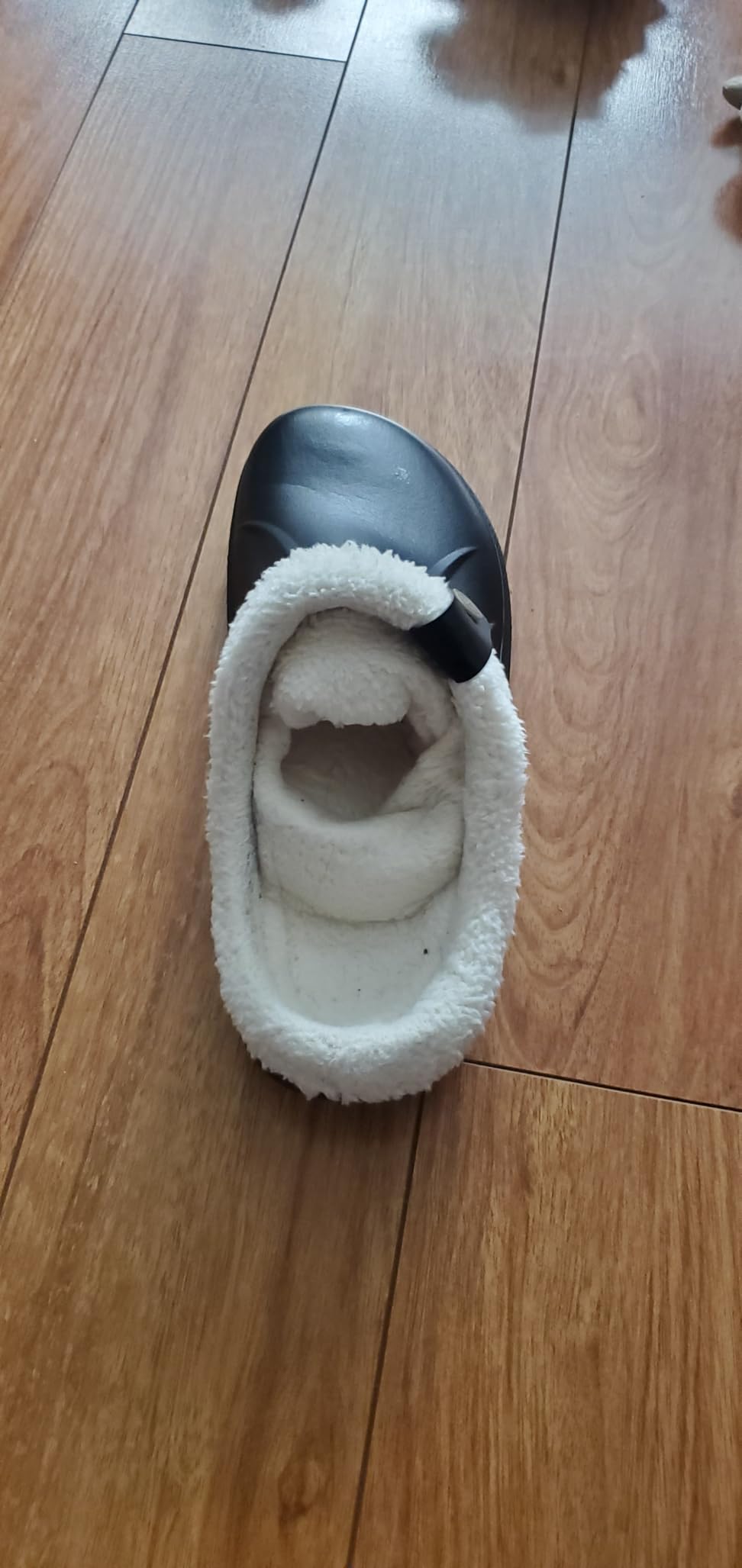 Women and Men Fur Lined Clogs Memory Foam Warm Fuzzy Slippers Winter Waterproof Indoor Outdoor Slipper customer photo 1