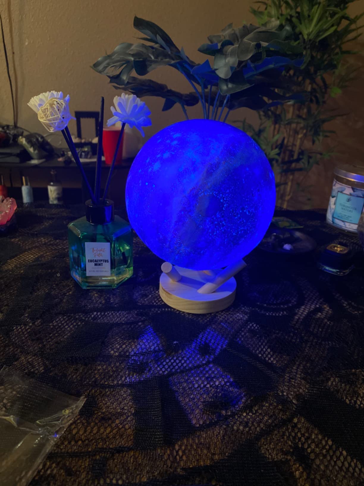 Moon Lamp Galaxy Lamp 6 inch 16 Colors LED 3D Moon Light, Remote & Touch Control Lava Lamp Moon Night Light Birthday Gifts for Kids Girls Boys Teens Women, Room Decor customer photo 1