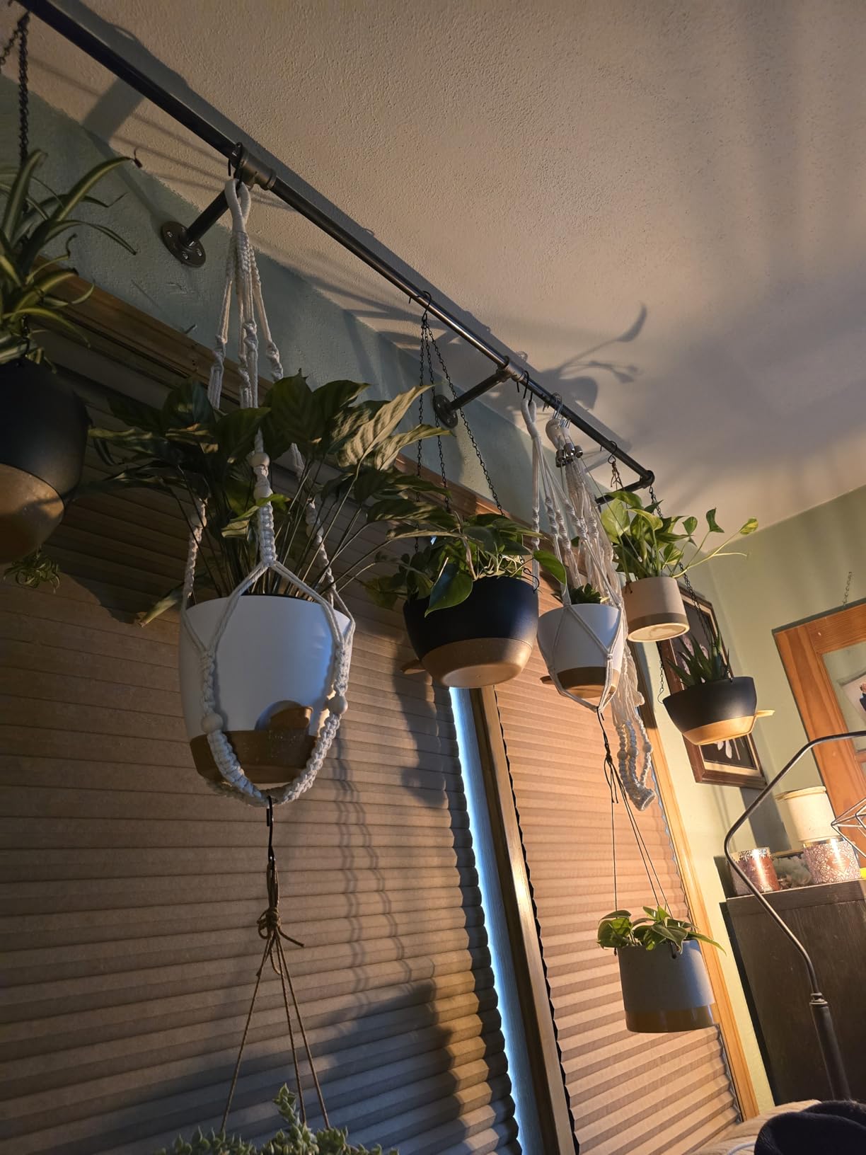 Bouqlife 3 Sets Hanging Planters for Indoor Plants with Self-Watering Hanging Pots and Macrame Plant Hangers, Outdoor Hanging Flower Pots with Drainage 3 Different Size for Home Patio Boho Decor customer photo 1