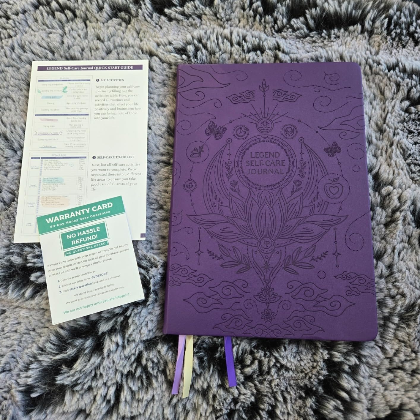 Legend Self-Care Journal for Women, Daily Mental Health Diary, Periwinkle | Daily wellness & mood tracker, gratitude, meditation and personal development prompts, lasts 3 months, undated, A5 customer photo 1