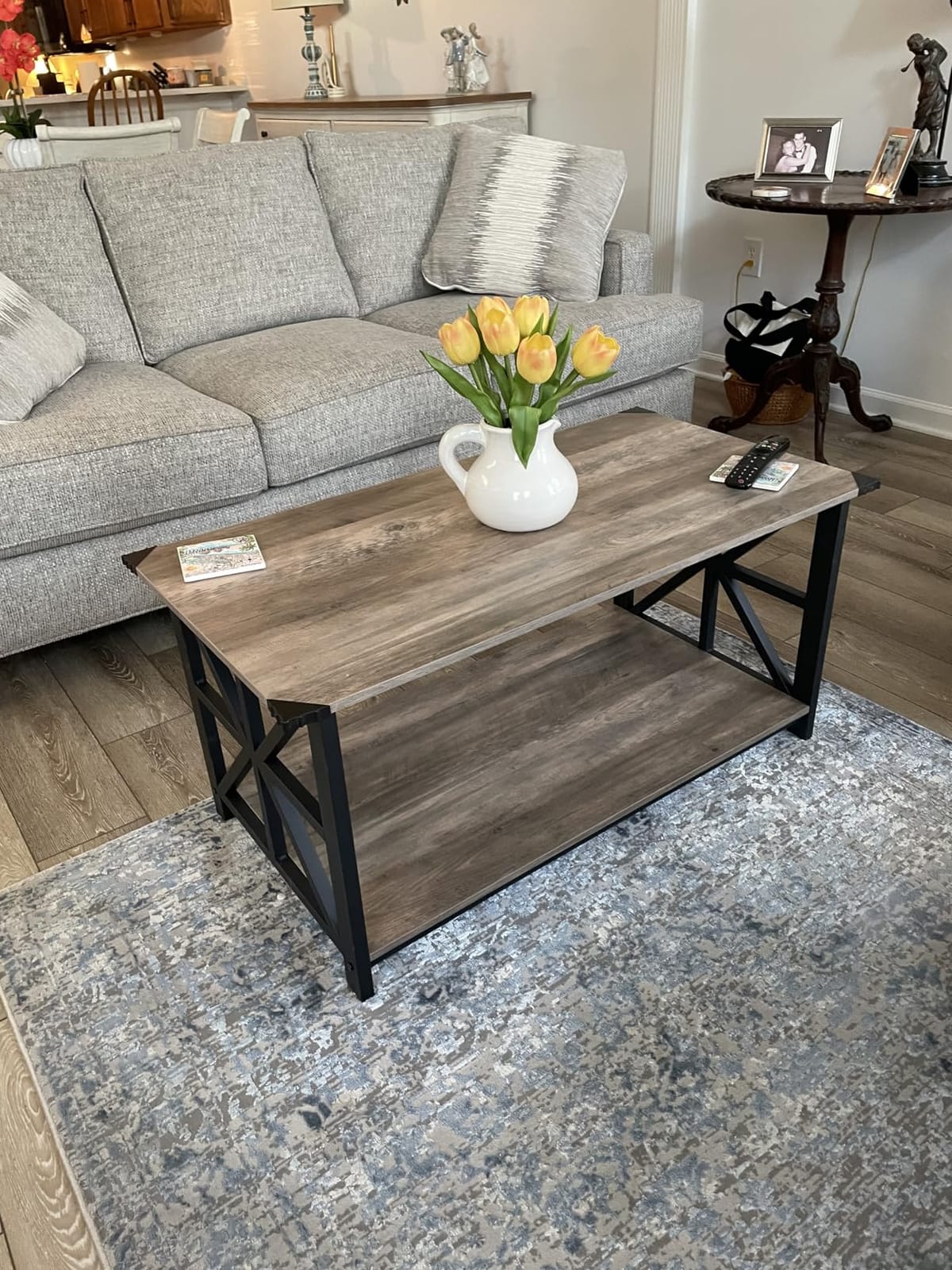 GreenForest Round Corners Coffee Table for Living Room customer photo 2