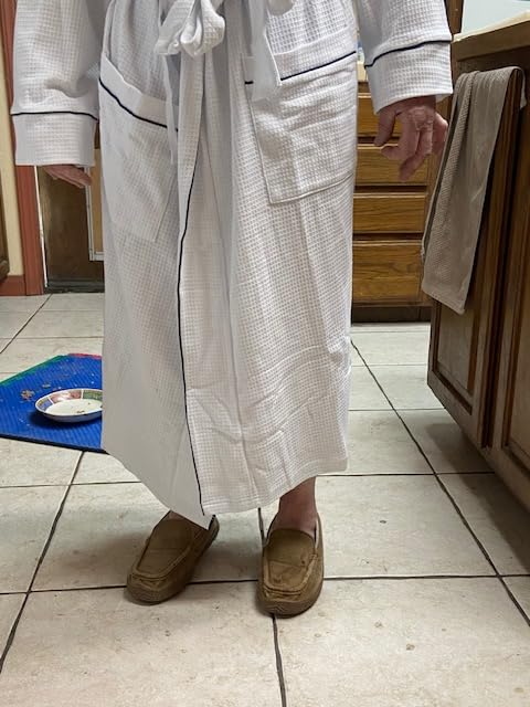 Men's Lightweight Cotton Waffle Bath Robe, Mid-Length Loungewear (Available in Big & Tall) customer photo 1