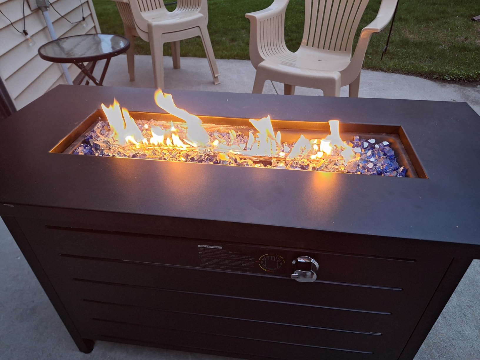 Ciays 42 Inch Gas Fire Pit Table, 60,000 BTU Propane Fire Pit for Patio customer photo 2