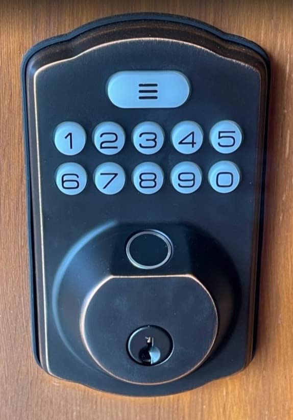 Veise KS02A Fingerprint Door Lock, Keypad Deadbolt, Matte Black | Keyless Entry, AI Fingerprint, 20 Codes, Auto Lock, Anti-Peeping Code, IP54 Waterproof, Electronic Deadbolt for Front Door customer photo 2