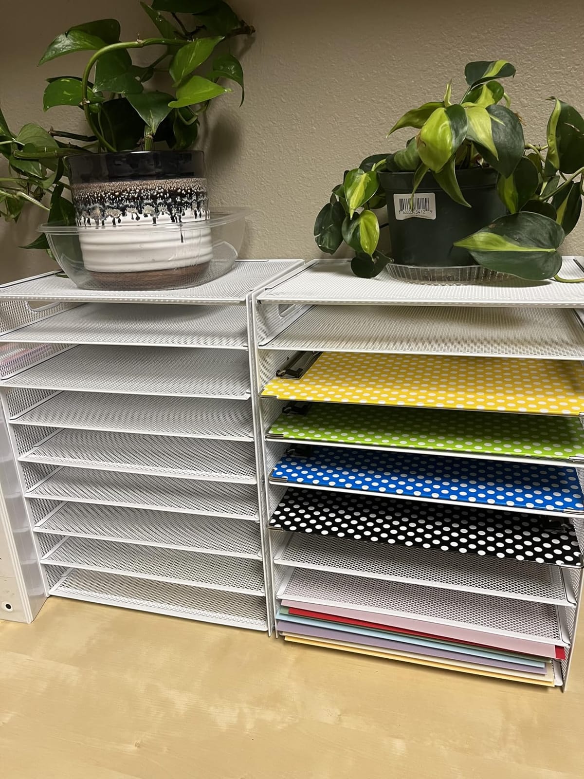 9-Tier Paper Organizer for Desk, Metal Mesh Letter Tray with Handles, Black | Desk File Organizer with Removable Trays for Sorting Files, Folders, Mail and Printer Paper at Home, School or Office customer photo 2