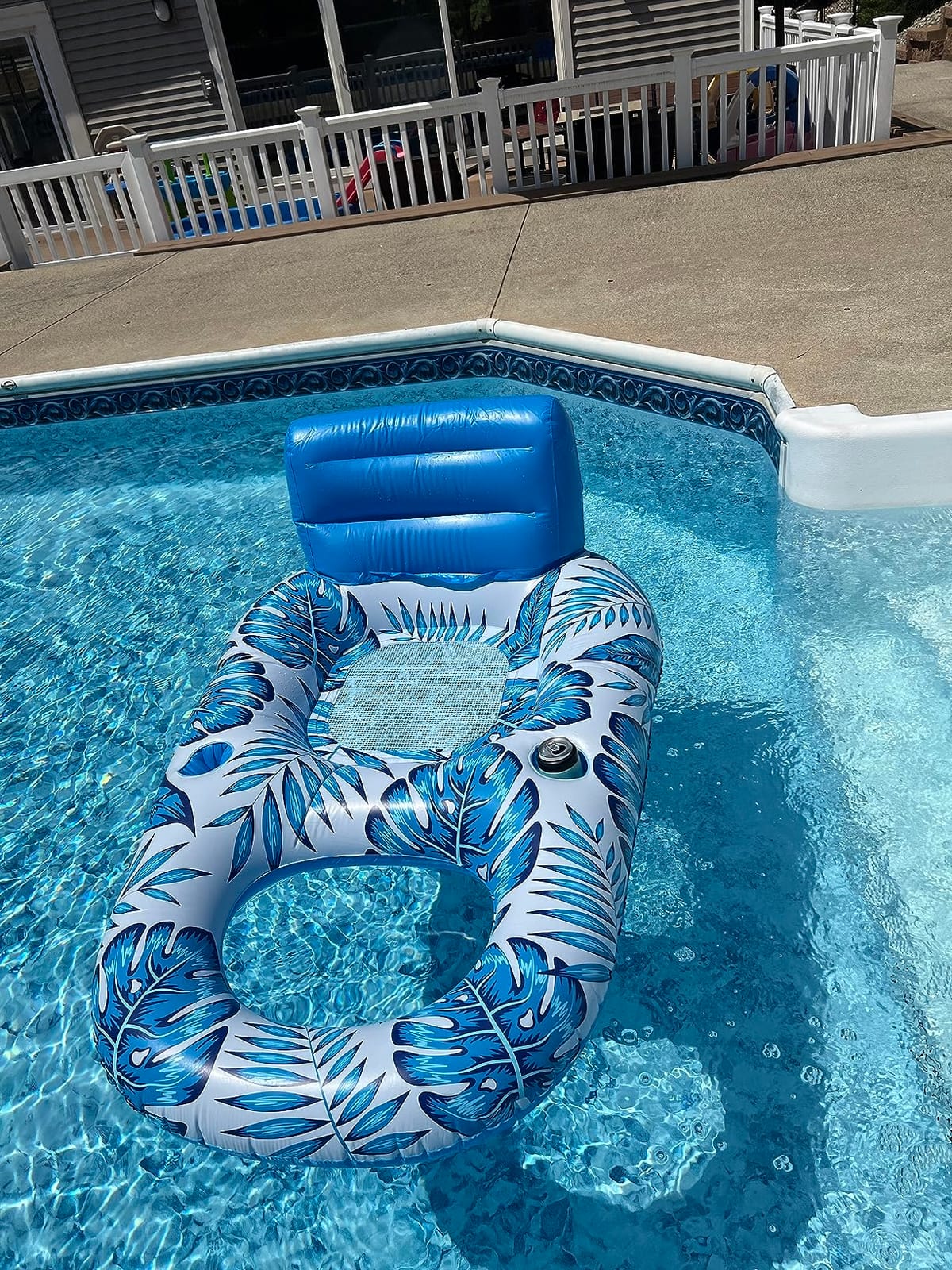 Jasonwell Inflatable Pool Float Adult - Pool Floaties Lounger with Cup Holders customer photo 1