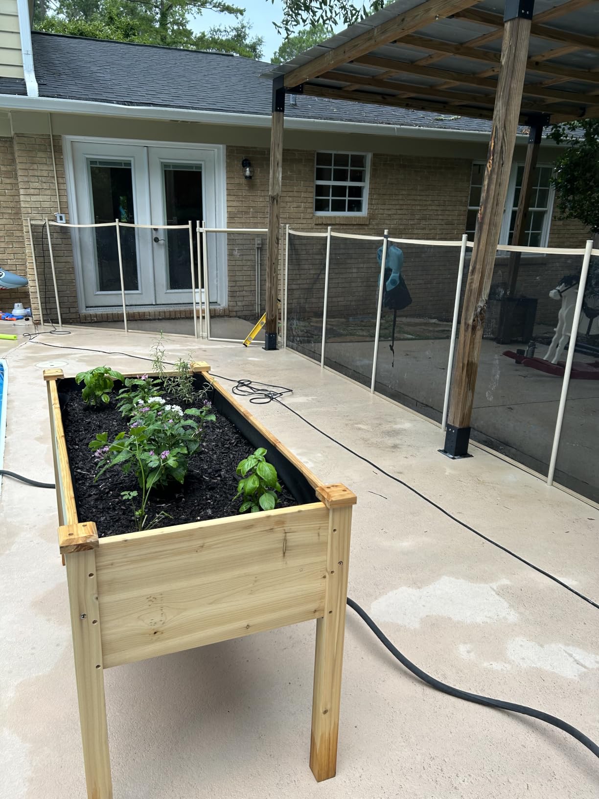 Best Choice Products 72x24x30in Raised Garden Bed Elevated Wood Planter Box Stand w/Divider Panel, 6 Legs, 300lb Capacity - Acorn Brown customer photo 1