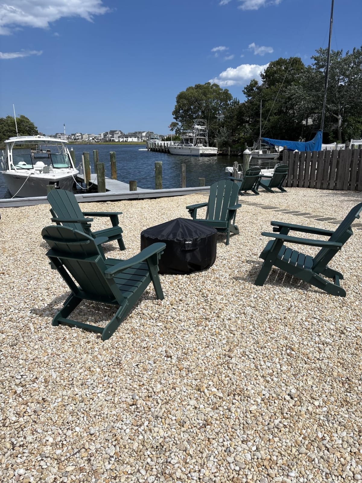 GREENVINES Folding Adirondack Chairs Set of 2 | HDPE Plastic | Fire Pit Chair | All Weather | Cup Holder | Blue | for Deck Backyard Patio Outdoor Garden customer photo 2