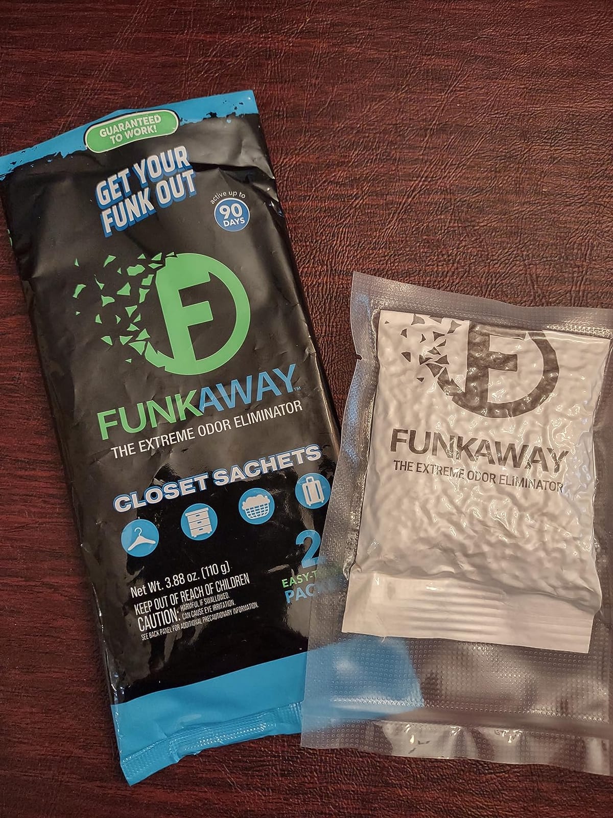 FunkAway Extreme Odor Eliminating Closet Sachet, Odor Absorbing Packet Ideal for Closets, Drawers, Hampers, Attics and Storage Spaces, Fresh Smell for Up to 90 Days customer photo 2