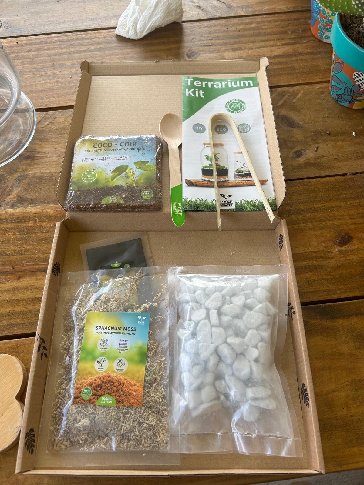 Terrarium Kit, Succulents & Indoor Plants Set DIY | Starter Pack for Any Plant - Build Your Own Ecosystem - Supplies for 64 fl oz Jar or Pot - (Jar & Plants Not Included) customer photo 2
