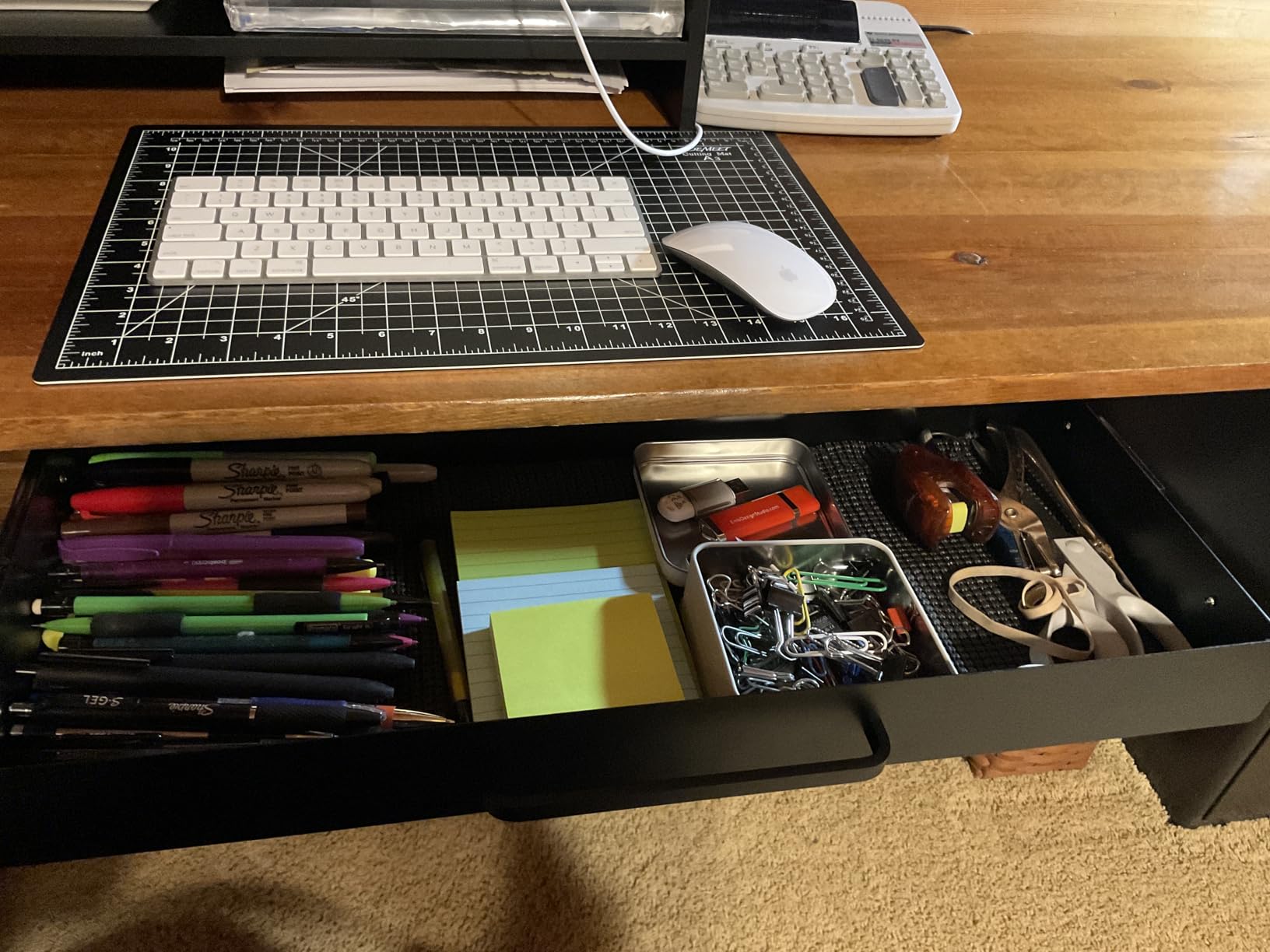 VIVO 13 inch Under Desk Mounted Sliding Pull-out Drawer for Office Desk, Pull Handle, Storage Organizer for Sit Stand Workstation, Black customer photo 2