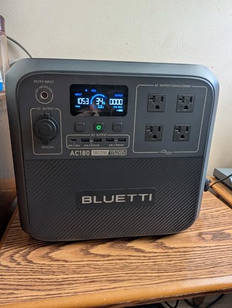BLUETTI AC180 Solar Generator with 200W Solar Panel Included, 1152Wh 1800W | LFP Battery w/ 4 1800W (2700W Peak) AC Outlets, 0-80% in 45Min, Portable Power Station for Camping, Off-grid, Power Outage customer photo 2