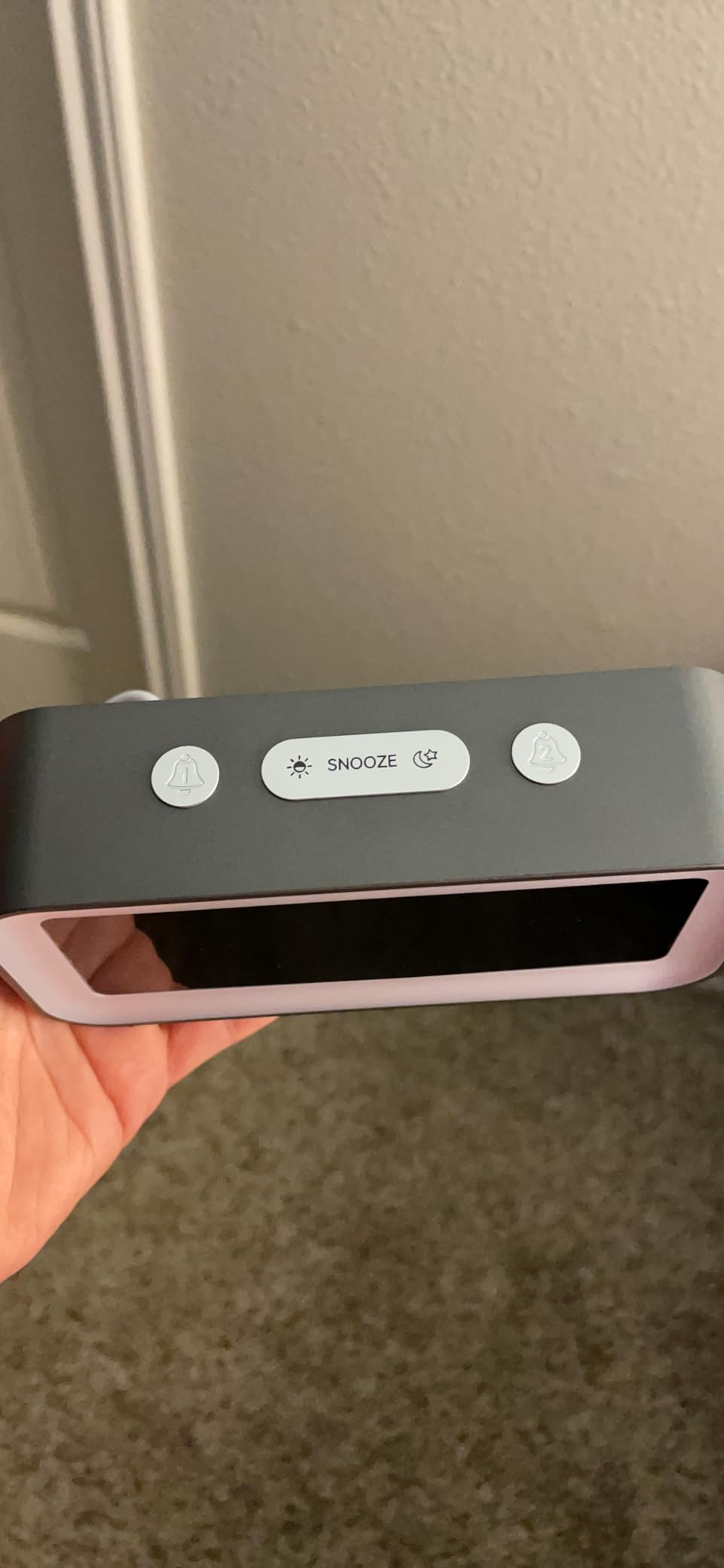 Cadmos Cute Pink Loud Alarm Clock with RGB Night Light - Perfect for Girls Room Decor and Kawaii Gifts, Small Size for Bedside or Desk Lamp in Bedrooms, Ideal for Kids, Teens (Light Pink) customer photo 1