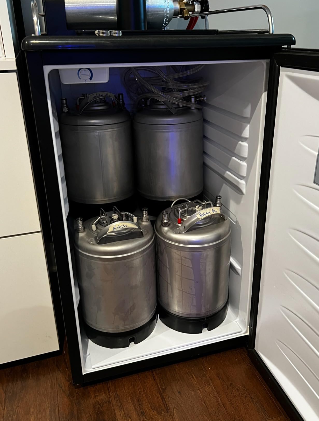 VEVOR Beer Kegerator, Dual Tap Commercial Draft Beer Dispenser for D system, Full Size Keg Refrigerator with 5lbs CO2 Tank customer photo 1