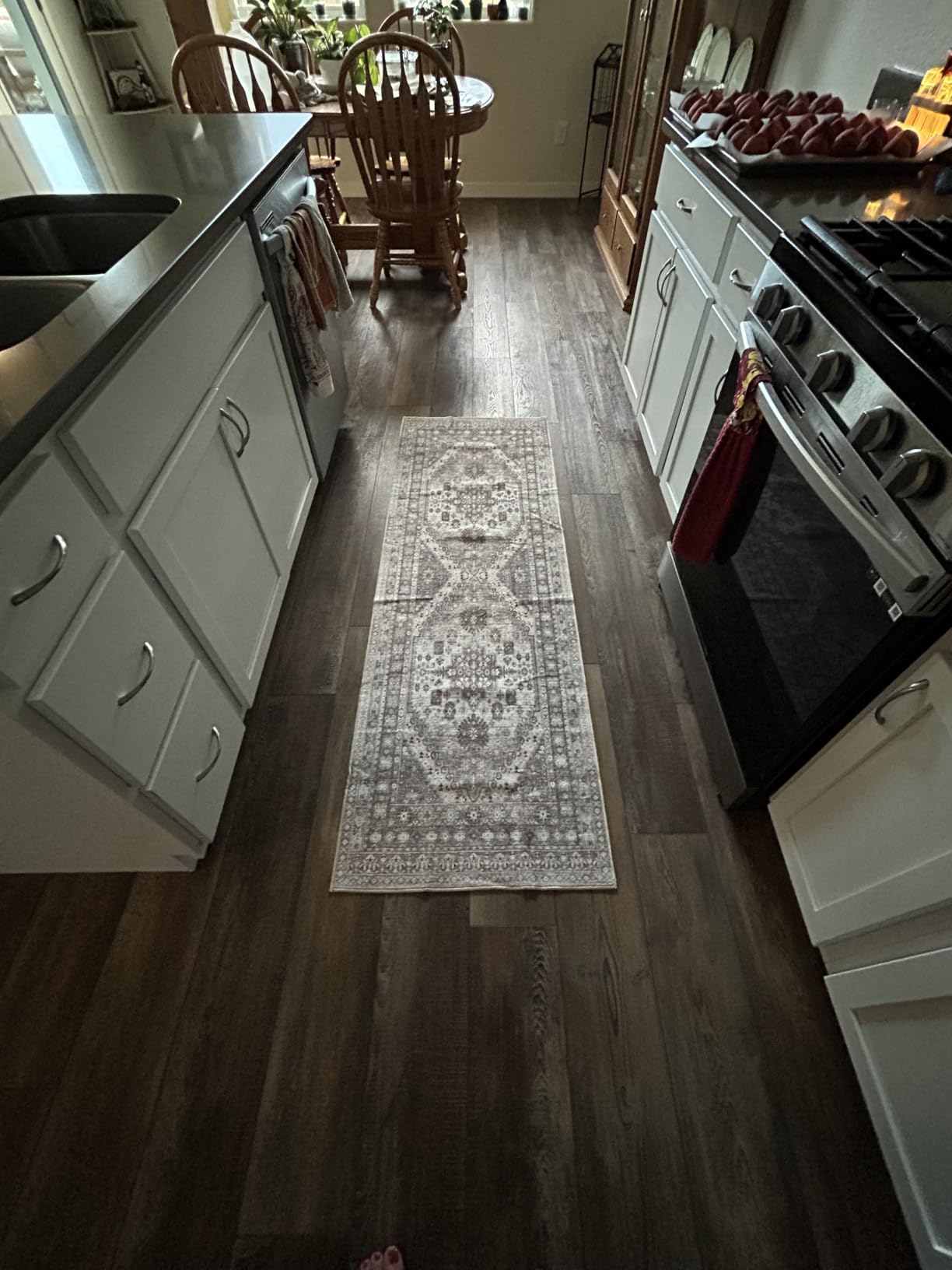 8x10 Area Rugs for Living Room, Large Washable Rug, Orange | Rugs for Bedroom, Dining Room, Office, Low Pile, Soft, Vintage Rug, Stain Resistant Indoor Carpet, Non Slip, Home Decor customer photo 2