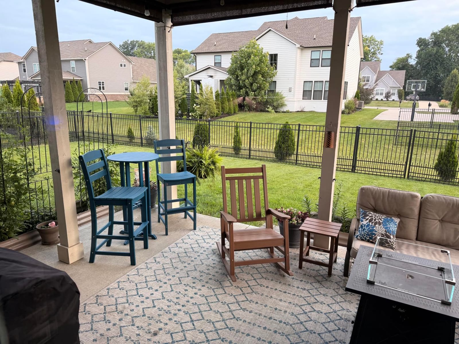 SERWALL Outdoor Rocking Chair Set of 2, HDPE Rocking Chairs for Adult, 21.1