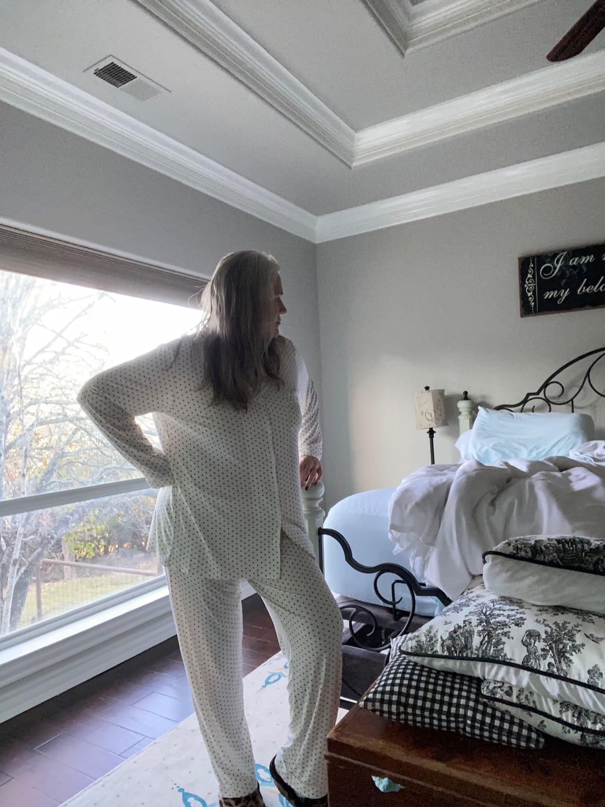 Women's Cooling Bamboo Viscose Pajama Set Long Sleeve Button Front customer photo 2