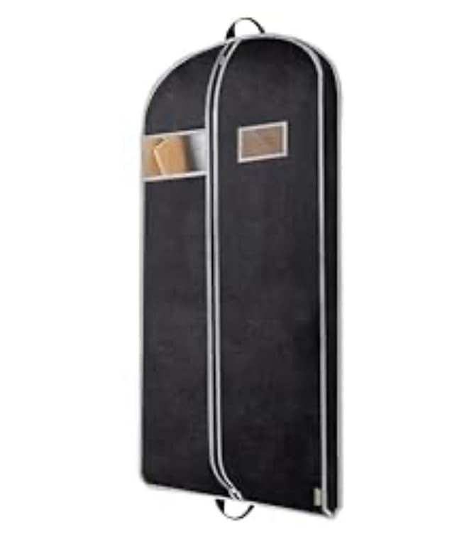 BALEINE 1PK Heavy Duty Garment Bag with Shoe Storage Travel Bag for Dresses, Suit, Coats Travel Essential (43