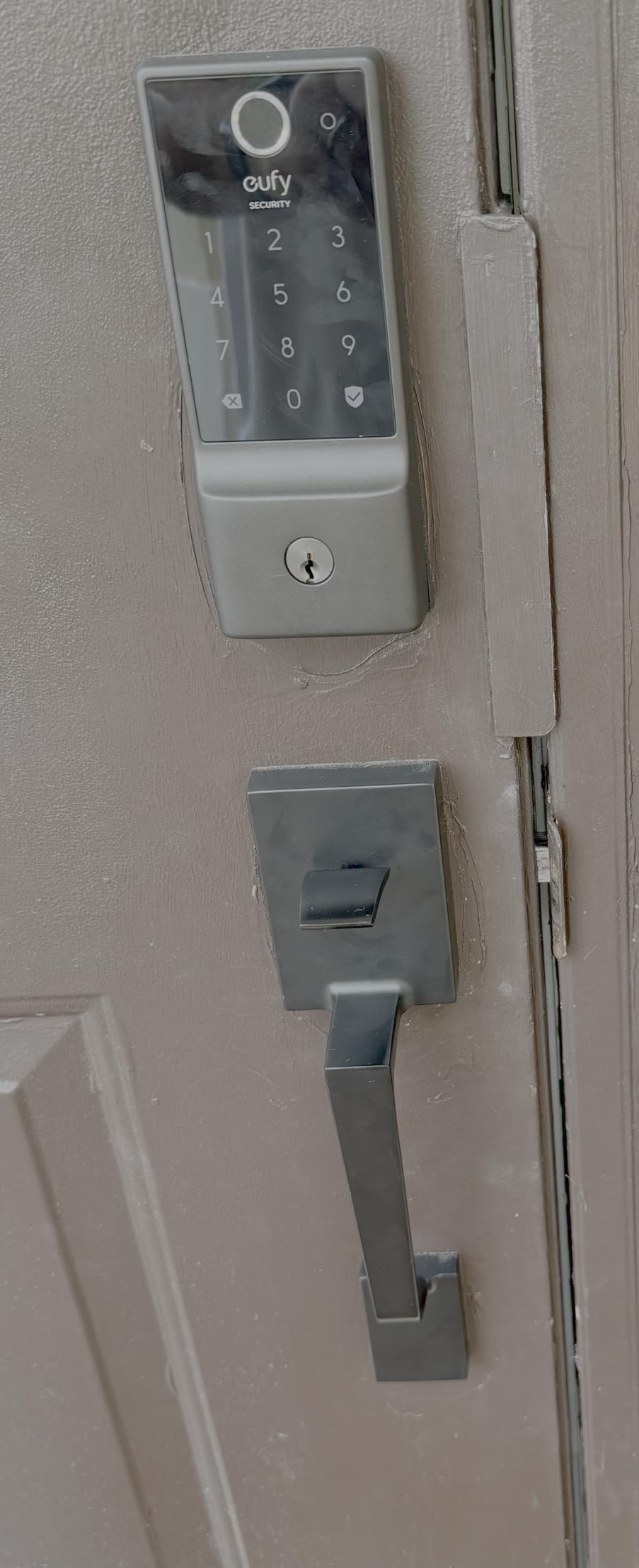 eufy Security Smart Lock C220, Fingerprint Keyless Entry Door Lock | Built-in Wi-Fi, App Remote Control, Up to 8-Month Battery, Front Door Smart Lock Deadbolt, IP53 Waterproof, BHMA Grade 3 customer photo 1