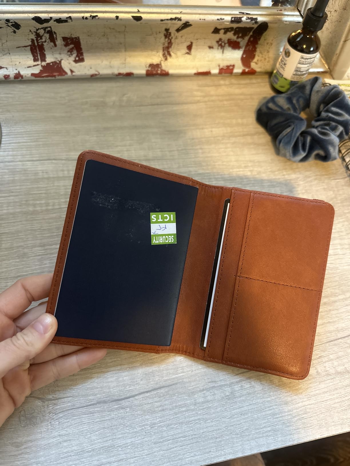 Stouchi AirTag Passport Holder - Slim RFID Travel Wallet | Ultra-slim, Waterproof PU Leather, 5 Card Slots, RFID Blocking, AirTag Slot - Perfect for US Passports, Snug for EU customer photo 1