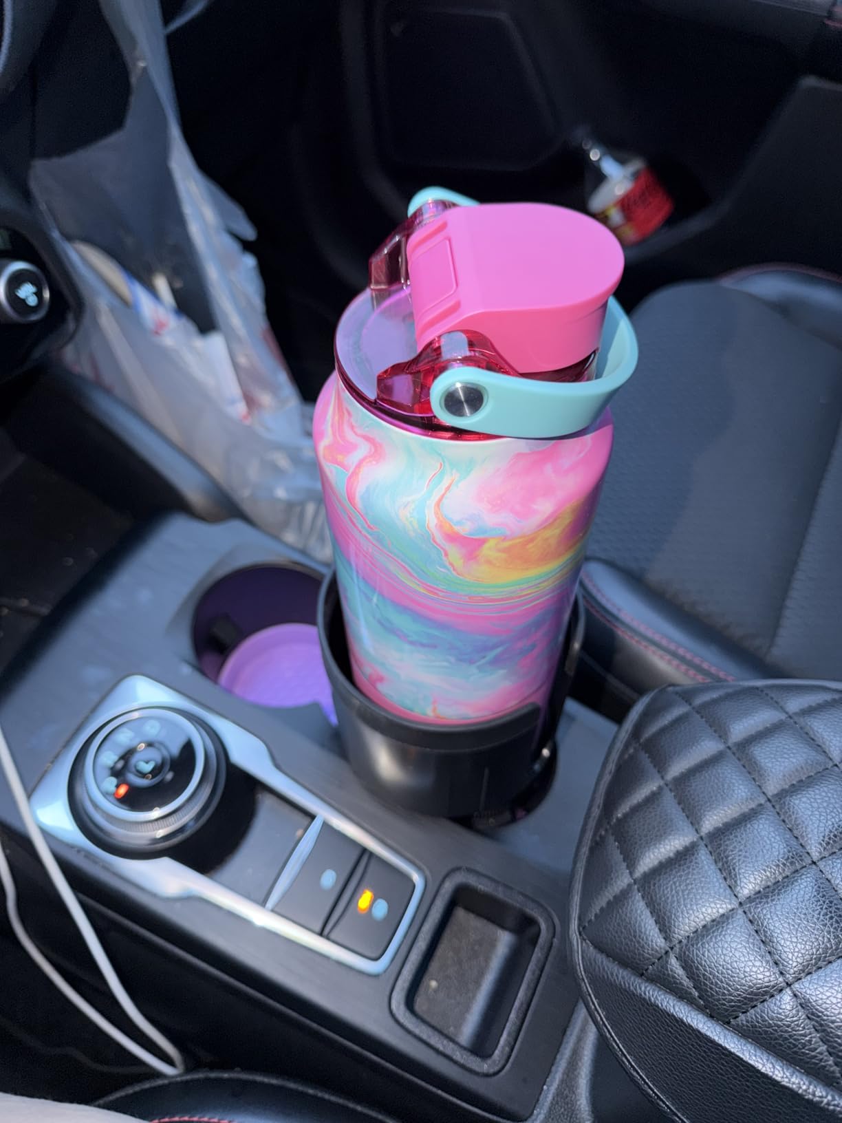 TYKOR Car Cup Holder Expander, Extender for Car with Adjustable Base | Cup holder Adapter, Fits Yeti 24/36/46oz, Owala 12/24/40oz, Large Bottles and Mugs in 3