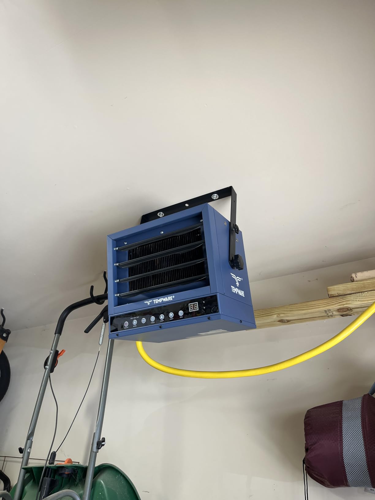 TEMPWARE Garage Heater Electric 240V, 5000-Watt Hardwired Ceiling Mount Shop Heater with ECO Mode, 240-Volt Hardwired with Full-Function Remote and 12-Hour Timer, Ideal for Workshop customer photo 1