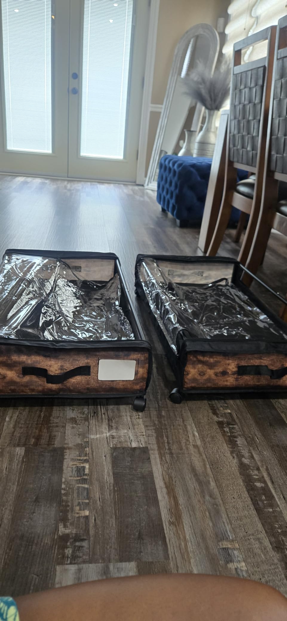 Yecaye Under Bed Storage with Wheels, 2Pack Under Bed Storage Containers, Underbed Shoe Storage Organizer, Rolling Under Bed Metal Drawers for Clothes, Blankets(30.71 x 16.93 x 6.69 in) customer photo 1